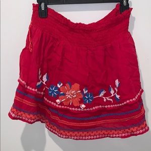 parker beach red skirt NWT